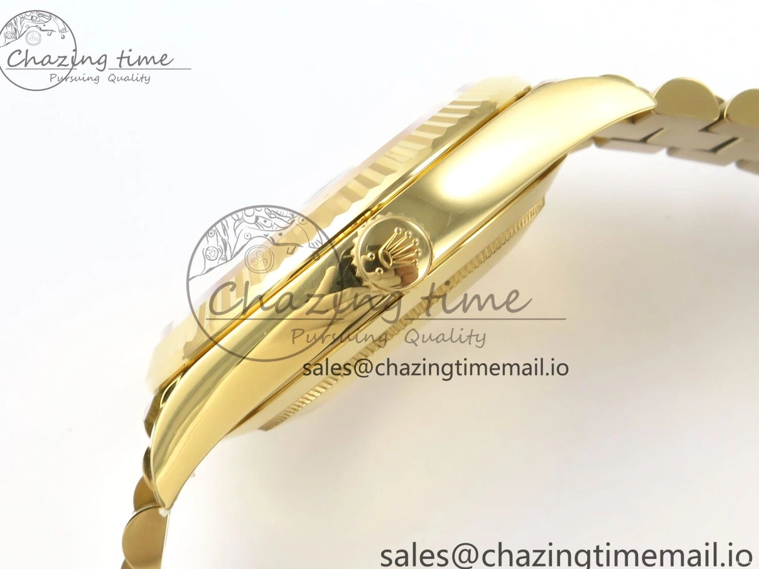 MiroTime 0320 Packable Day Date 40 YG 228238 THBF 1:1 Best Edition Black Crystal Dial on President Bracelet VR3255 V3 (Gain Weight) 378